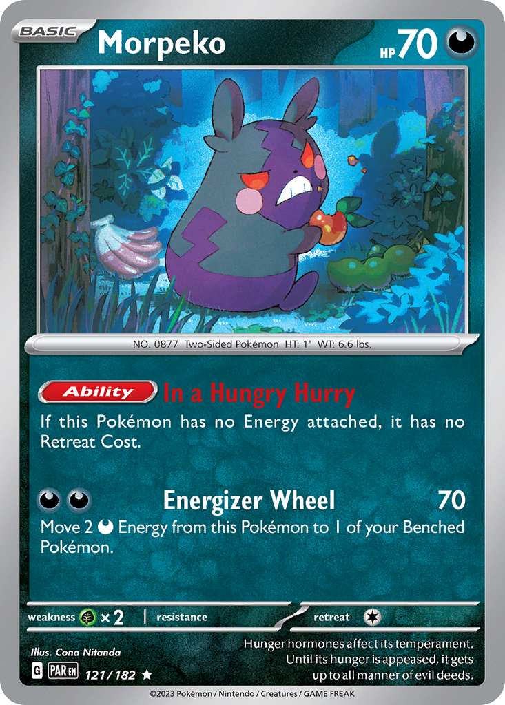 Morpeko 121/182 — English Pokémon Paradox Rift (2023)