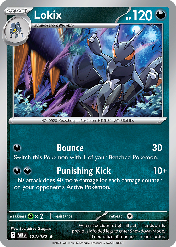 Lokix 122/182 — English Pokémon Paradox Rift (2023)