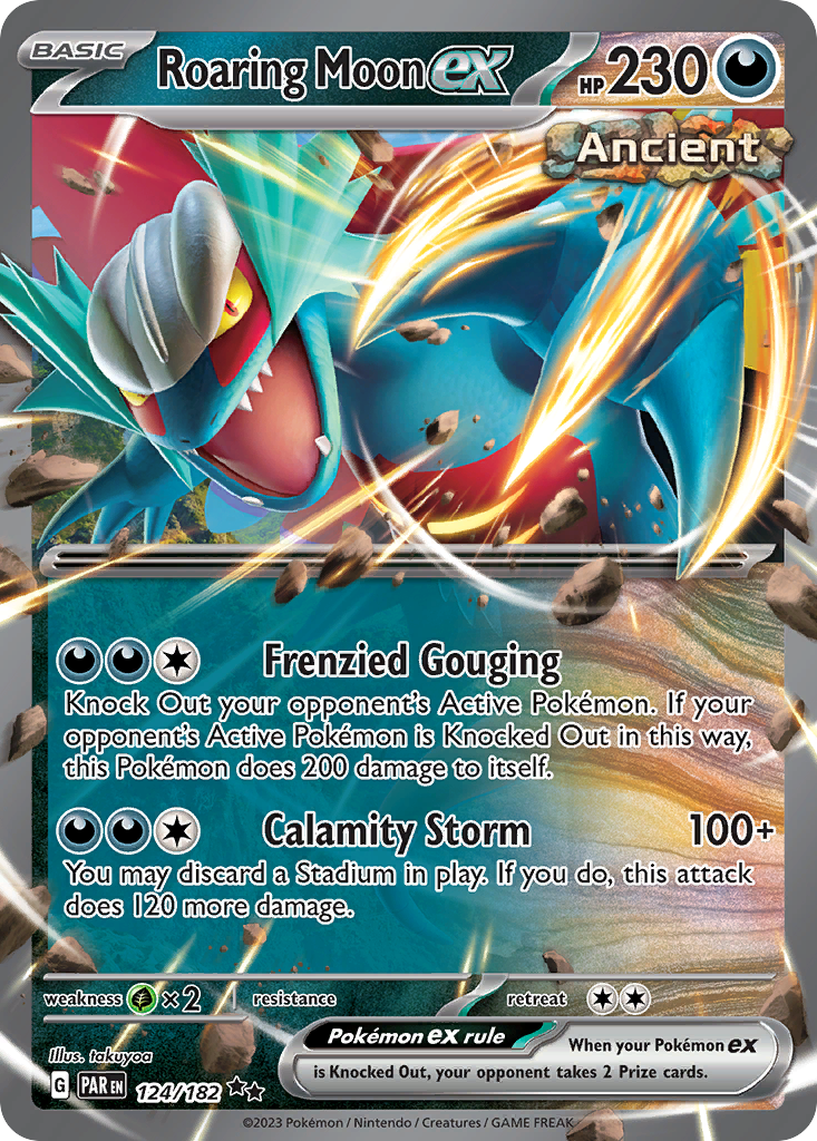 Roaring Moon ex 124/182 — English Pokémon Paradox Rift (2023)