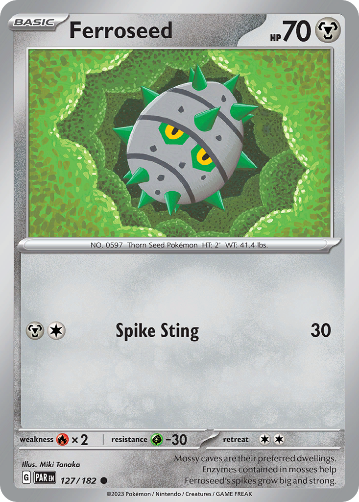 Ferroseed 127/182 — English Pokémon Paradox Rift (2023)