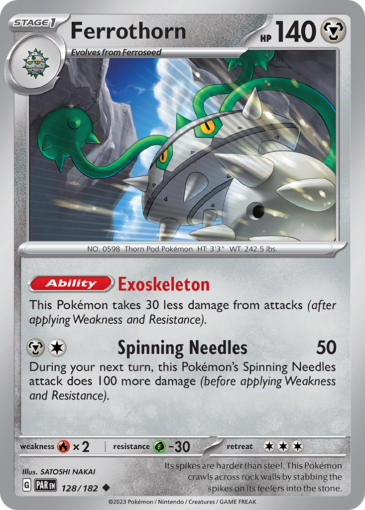 Ferrothorn 128/182 — English Pokémon Paradox Rift (2023)