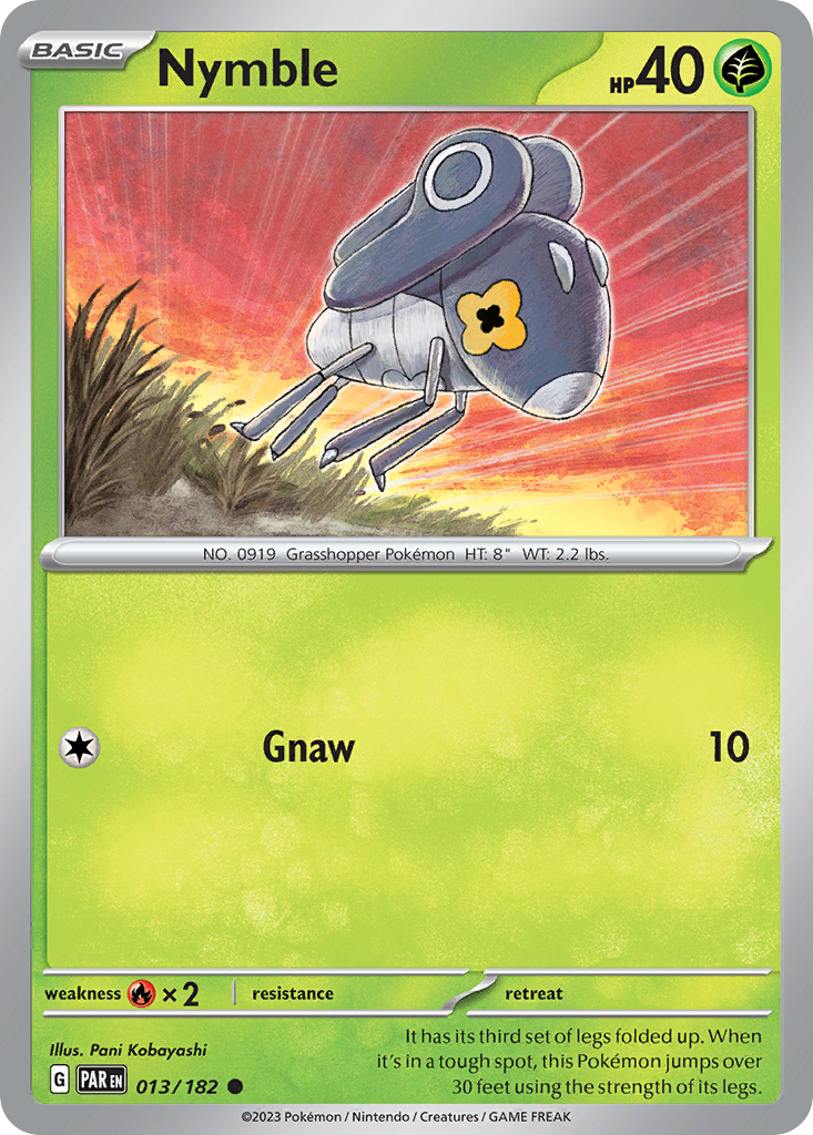Nymble 13/182 — English Pokémon Paradox Rift (2023)