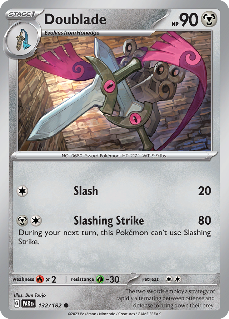 Doublade 132/182 — English Pokémon Paradox Rift (2023)