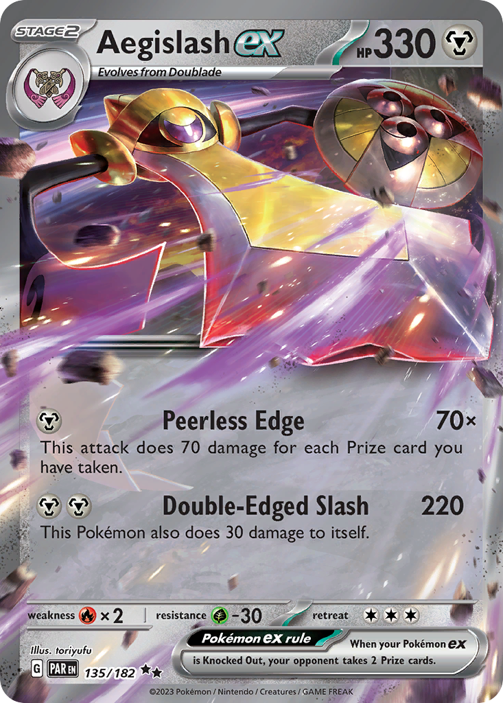 Aegislash ex 135/182 — English Pokémon Paradox Rift (2023)