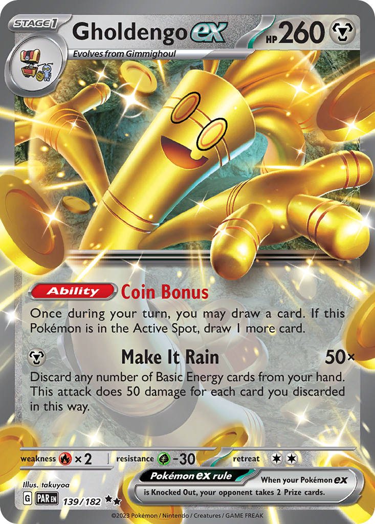 Gholdengo ex 139/182 — English Pokémon Paradox Rift (2023)