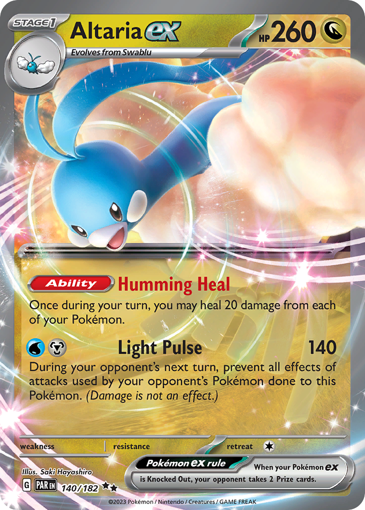 Altaria ex 140/182 — English Pokémon Paradox Rift (2023)