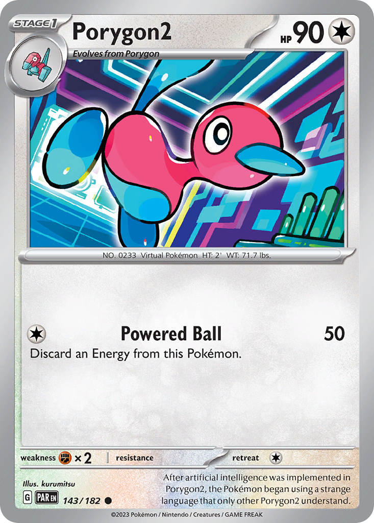 Porygon2 143/182 — English Pokémon Paradox Rift (2023)