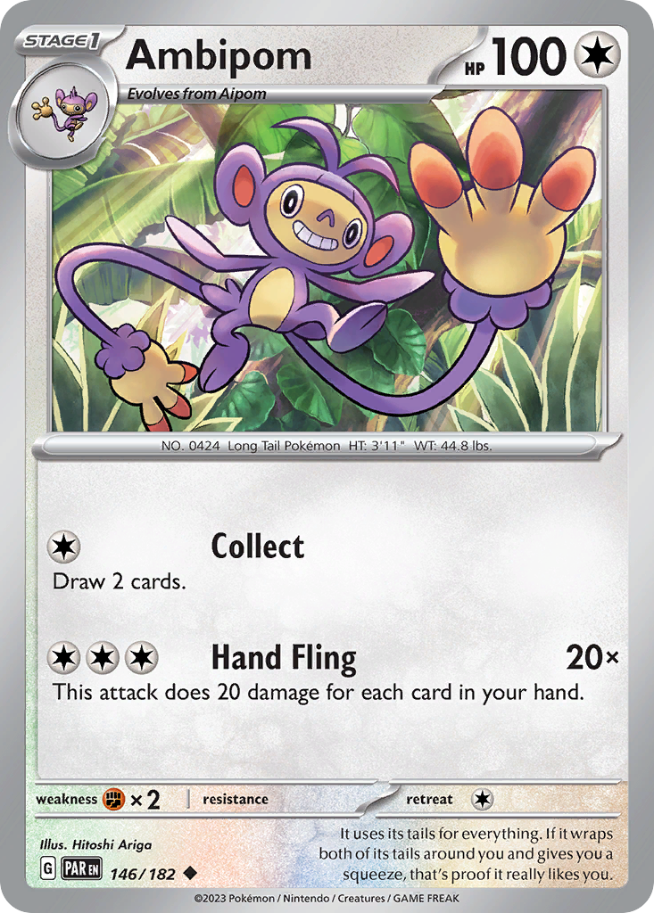 Ambipom 146/182 — English Pokémon Paradox Rift (2023)