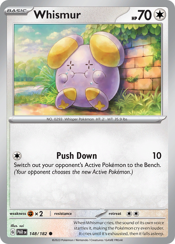 Whismur 148/182 — English Pokémon Paradox Rift (2023)