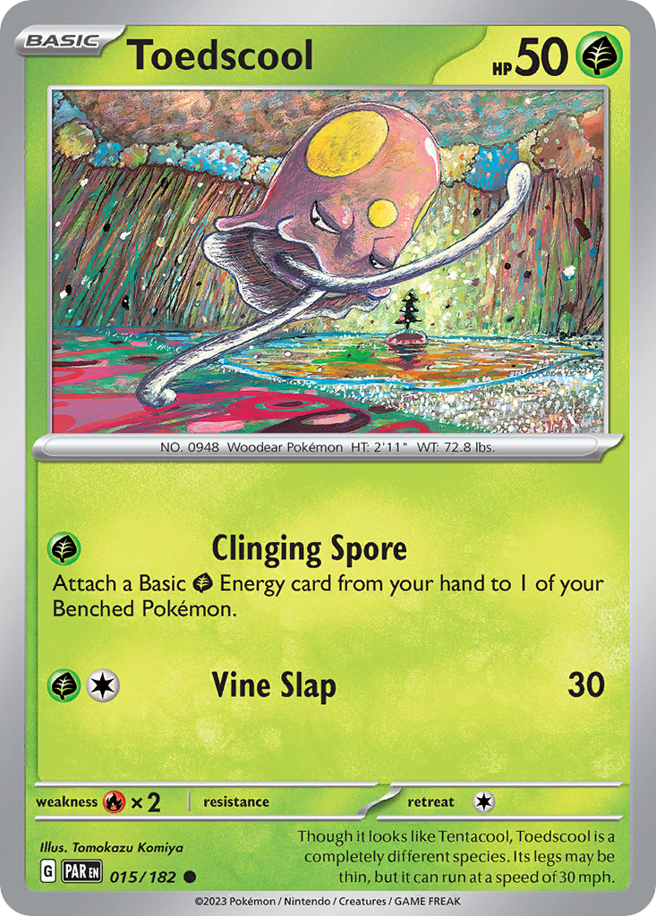 Toedscool 15/182 — English Pokémon Paradox Rift (2023)