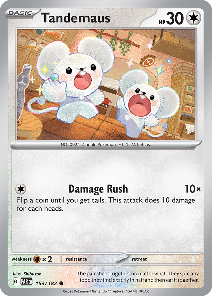 Tandemaus 153/182 — English Pokémon Paradox Rift (2023)