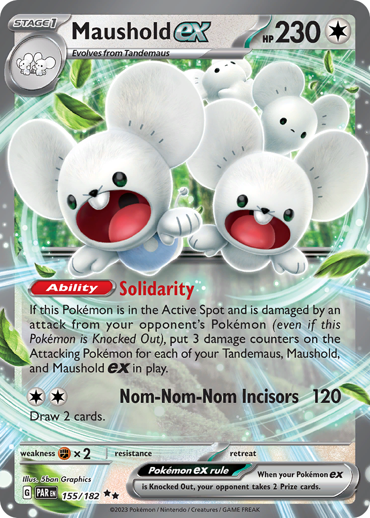 Maushold ex 155/182 — English Pokémon Paradox Rift (2023)