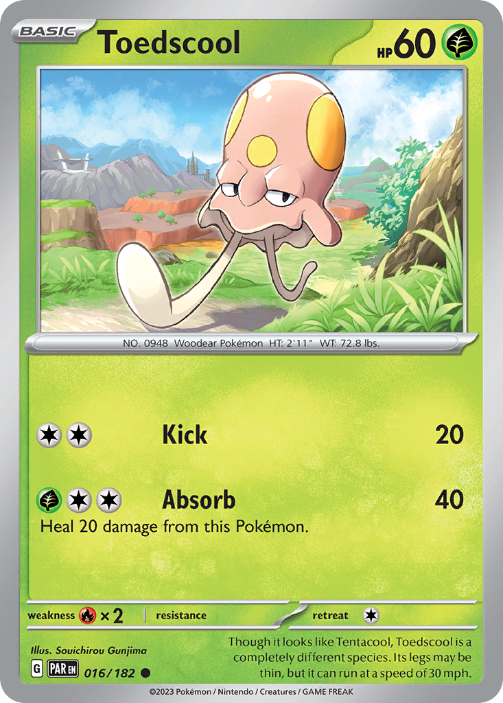 Toedscool 16/182 — English Pokémon Paradox Rift (2023)