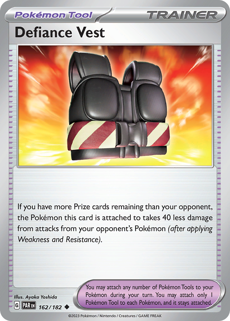 Defiance Vest 162/182 — English Pokémon Paradox Rift (2023)