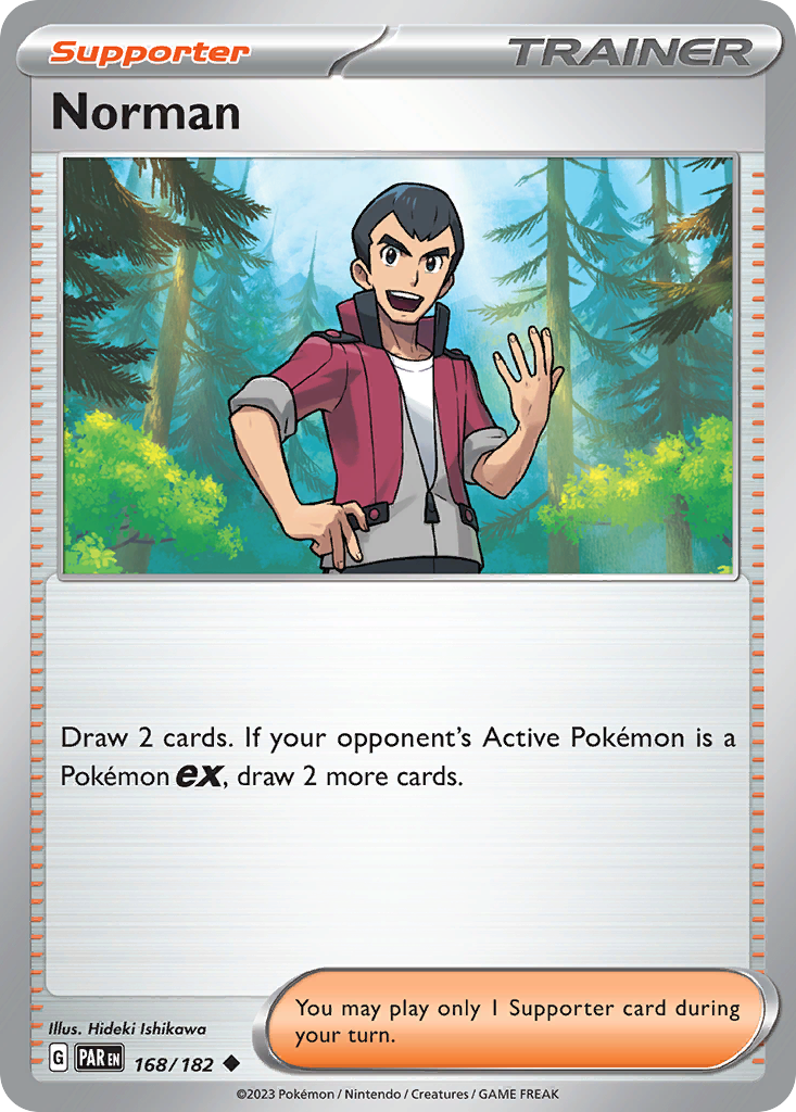 Norman 168/182 — English Pokémon Paradox Rift (2023)