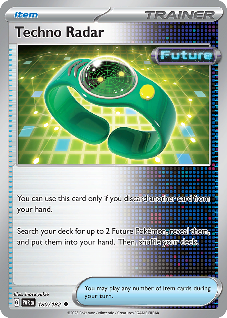 Techno Radar 180/182 — English Pokémon Paradox Rift (2023)