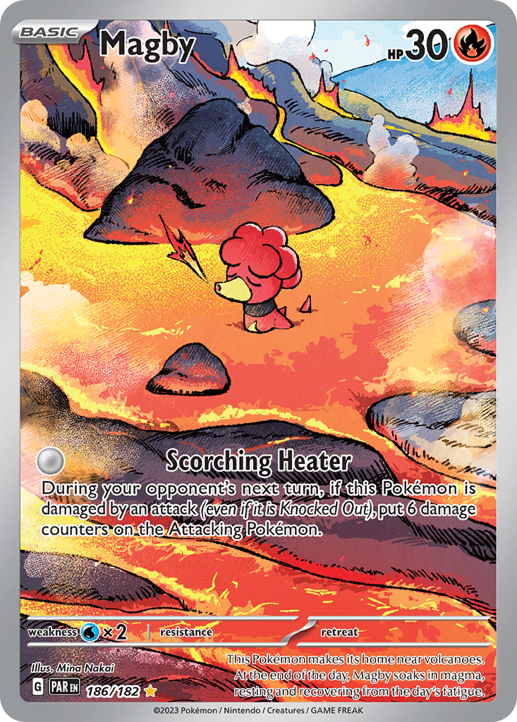 Magby 186/182 — English Pokémon Paradox Rift (2023)