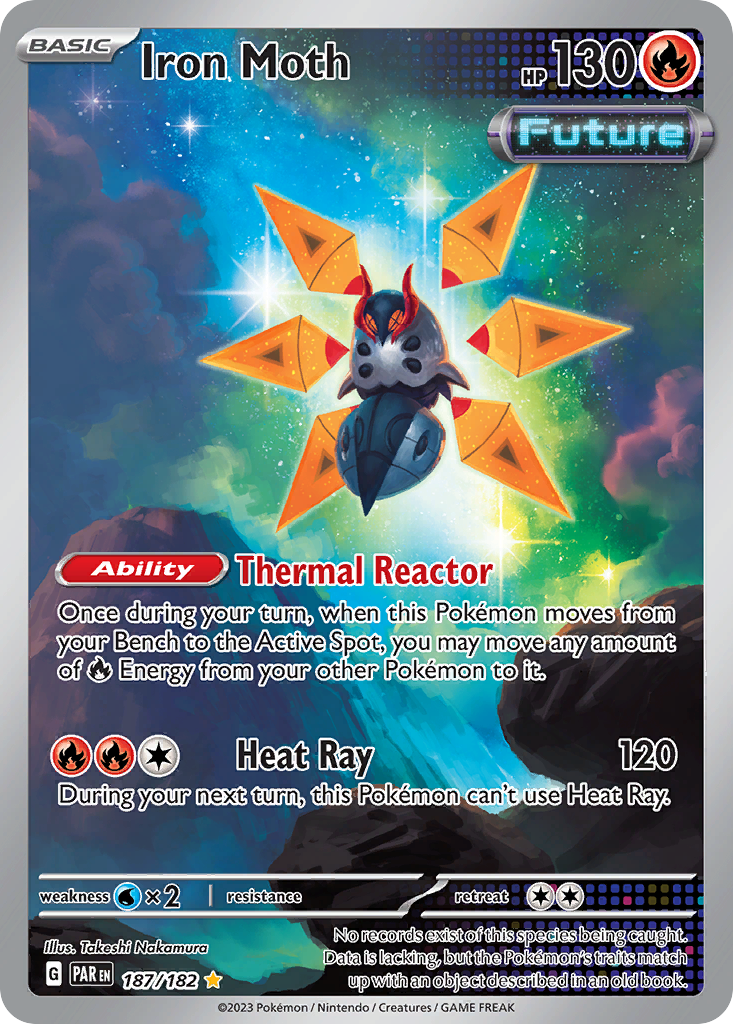 Iron Moth 187/182 — English Pokémon Paradox Rift (2023)