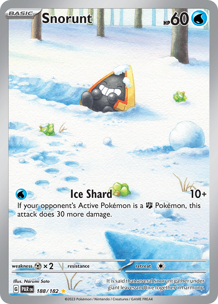 Snorunt 188/182 — English Pokémon Paradox Rift (2023)