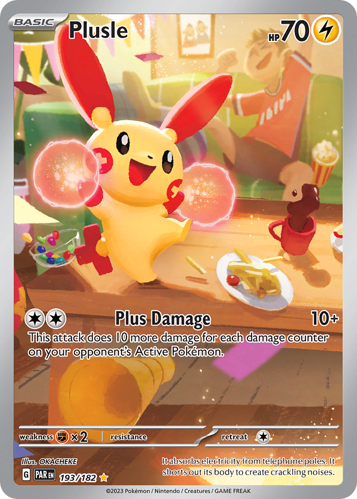Plusle 193/182 — English Pokémon Paradox Rift (2023)