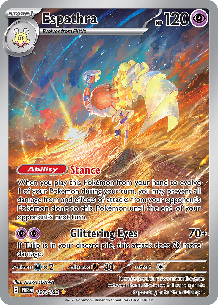 Espathra 197/182 — English Pokémon Paradox Rift (2023)