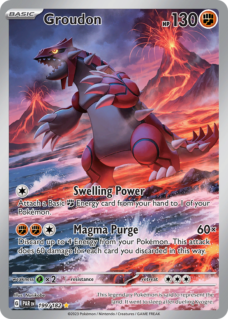 Groudon 199/182 — English Pokémon Paradox Rift (2023)