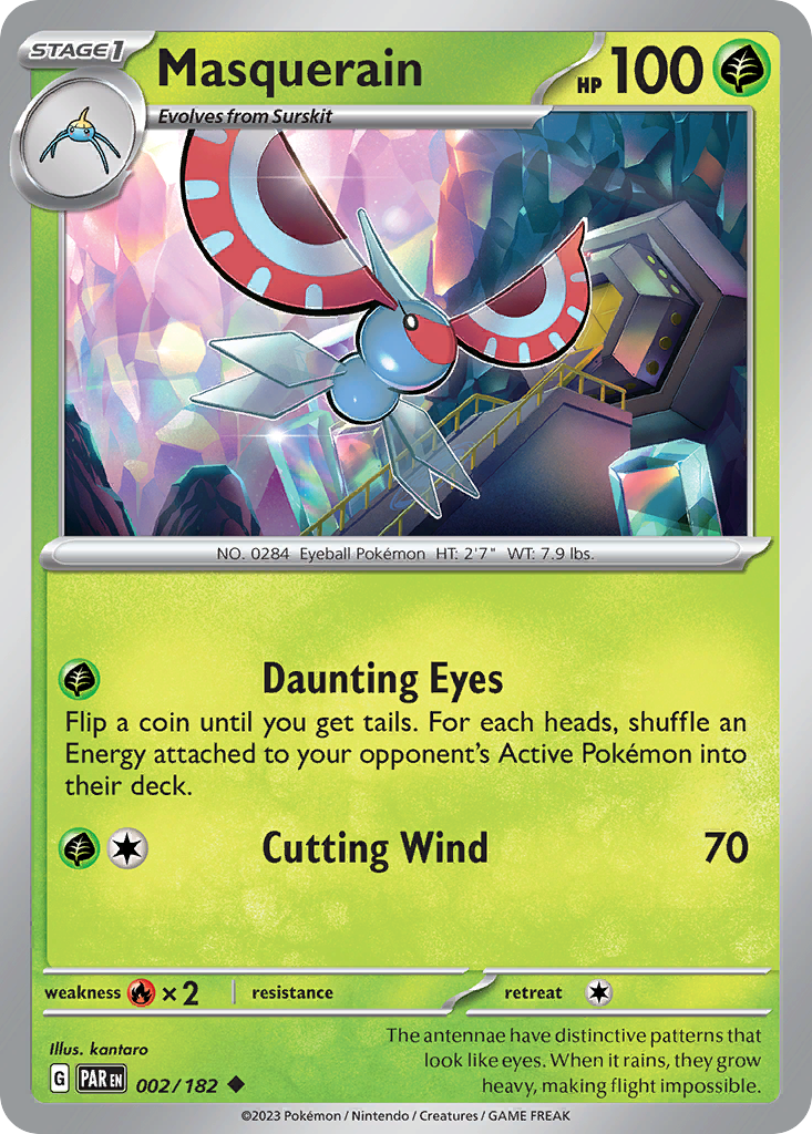 Masquerain 2/182 — English Pokémon Paradox Rift (2023)