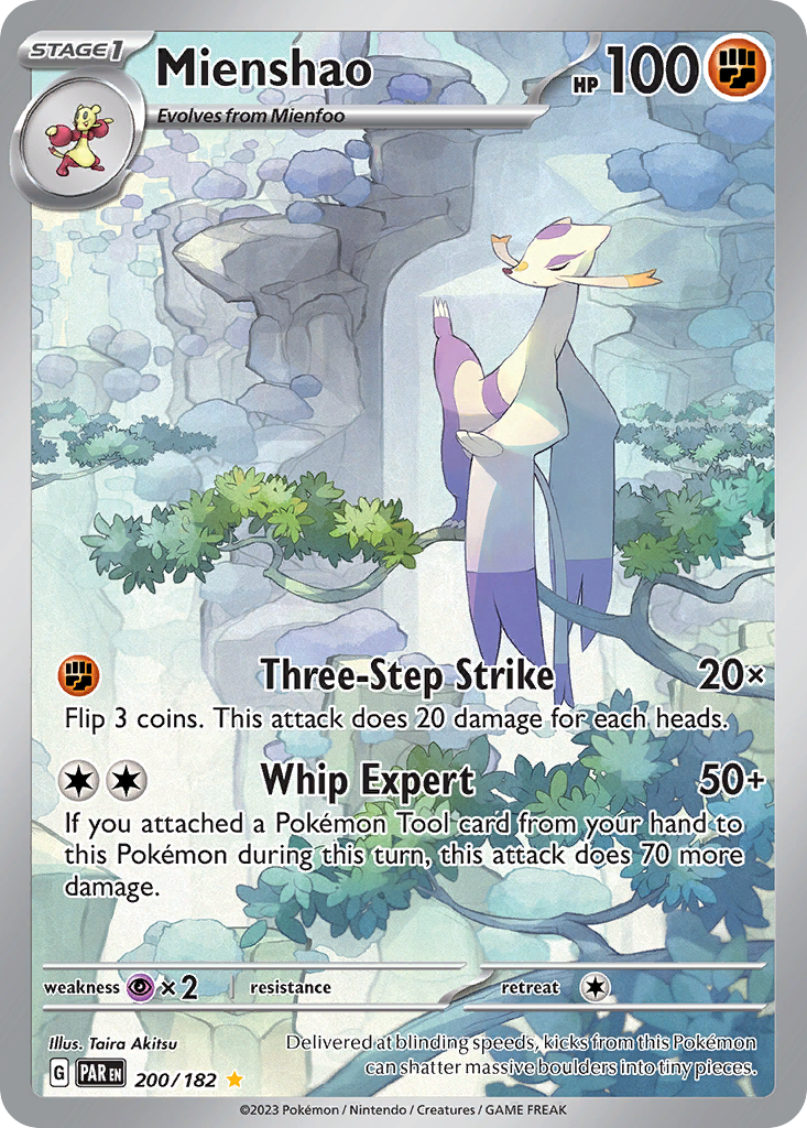 Mienshao 200/182 — English Pokémon Paradox Rift (2023)