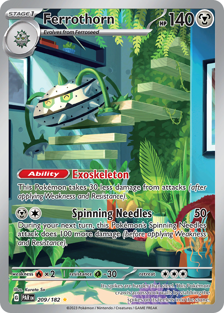 Ferrothorn 209/182 — English Pokémon Paradox Rift (2023)
