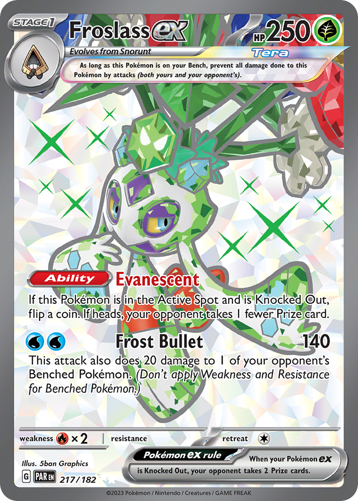 Froslass ex 217/182 — English Pokémon Paradox Rift (2023)