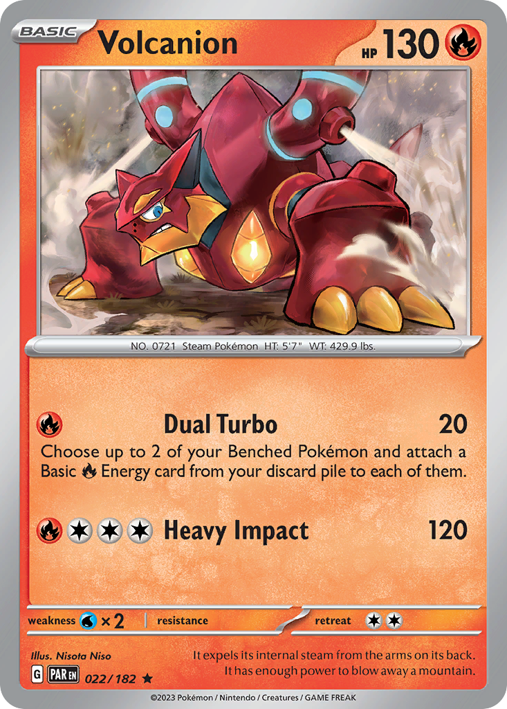 Volcanion 22/182 — English Pokémon Paradox Rift (2023)