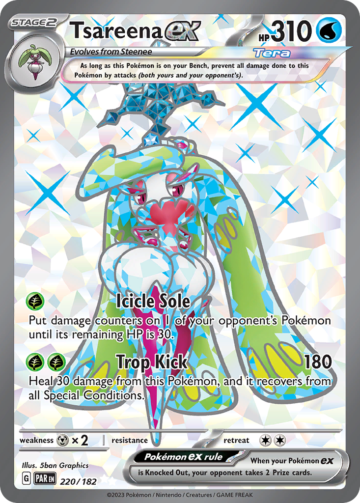 Tsareena ex 220/182 — English Pokémon Paradox Rift (2023)