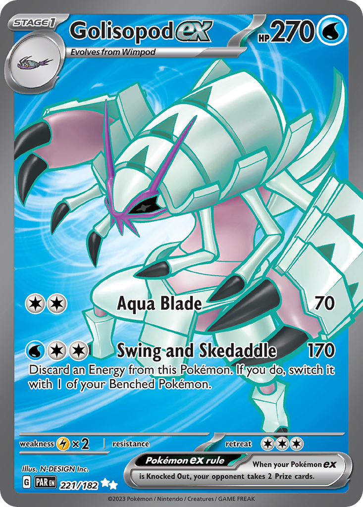Golisopod ex 221/182 — English Pokémon Paradox Rift (2023)