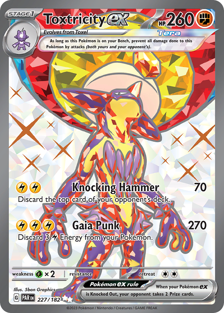 Toxtricity ex 227/182 — English Pokémon Paradox Rift (2023)