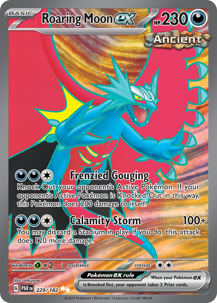 Roaring Moon ex 229/182 — English Pokémon Paradox Rift (2023)