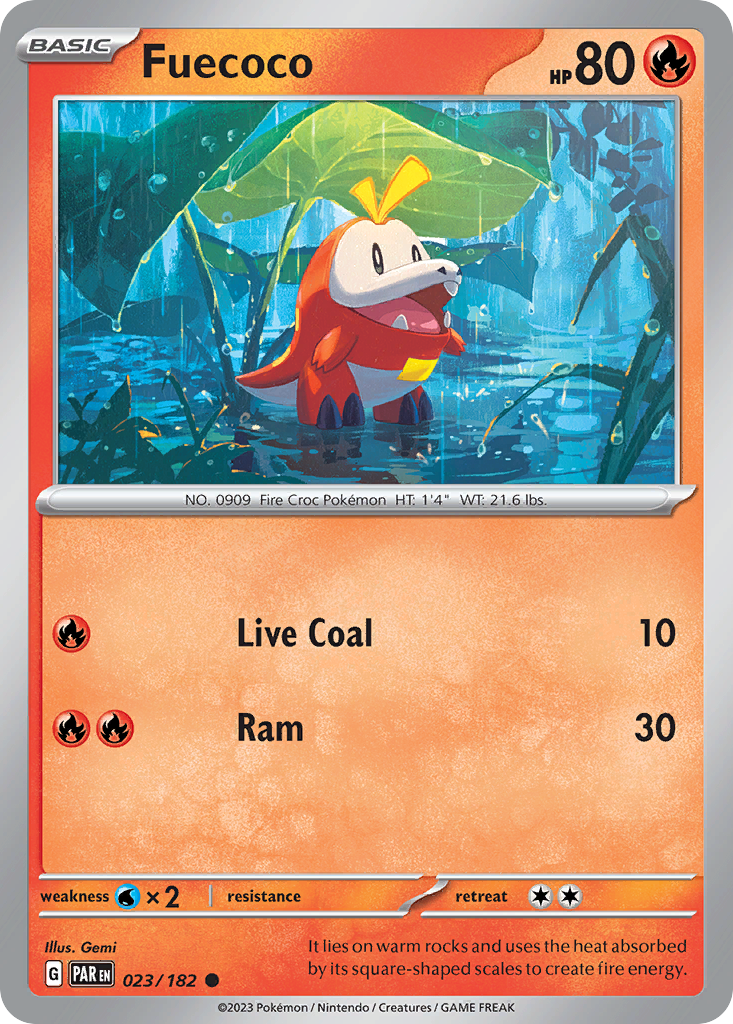 Fuecoco 23/182 — English Pokémon Paradox Rift (2023)