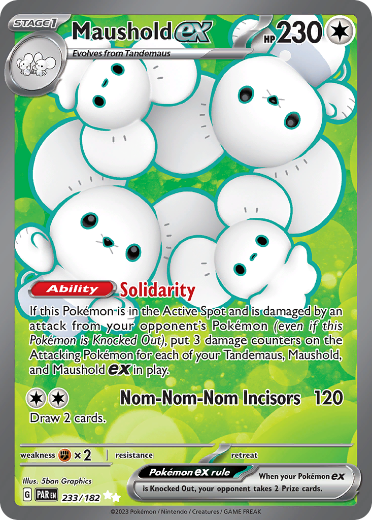 Maushold ex 233/182 — English Pokémon Paradox Rift (2023)