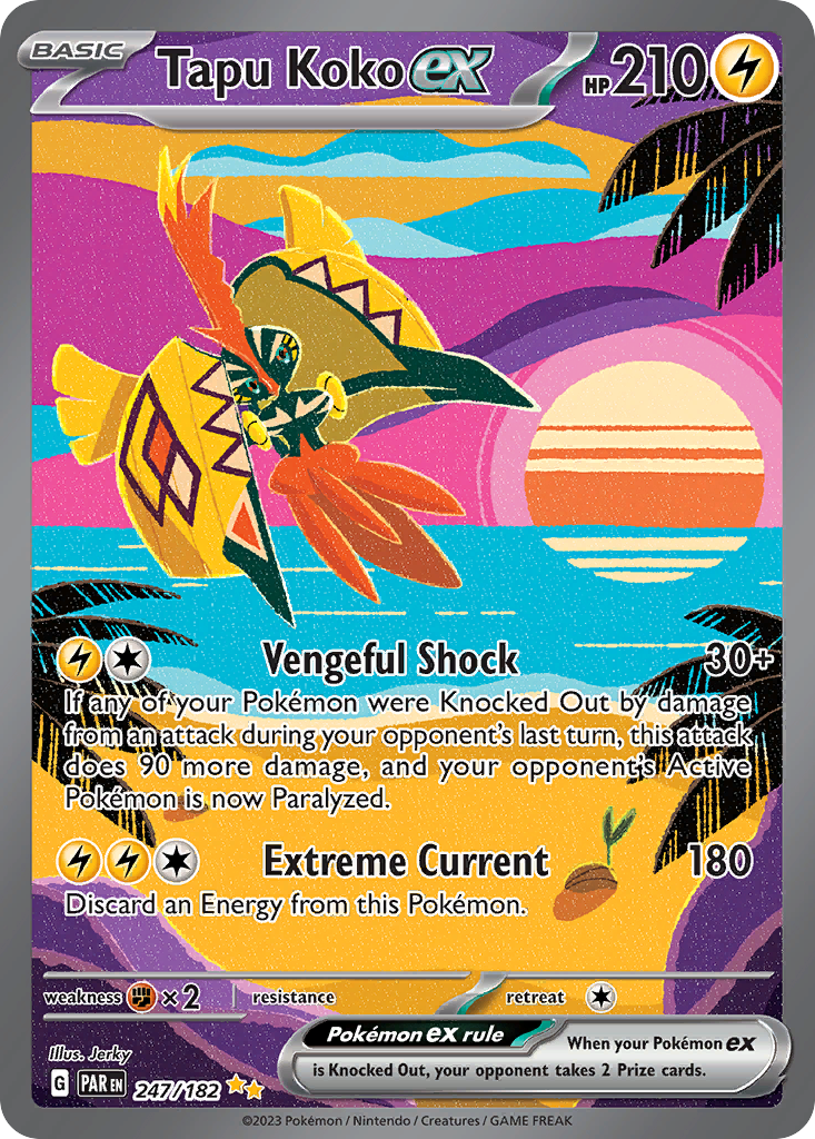 Tapu Koko ex 247/182 — English Pokémon Paradox Rift (2023)