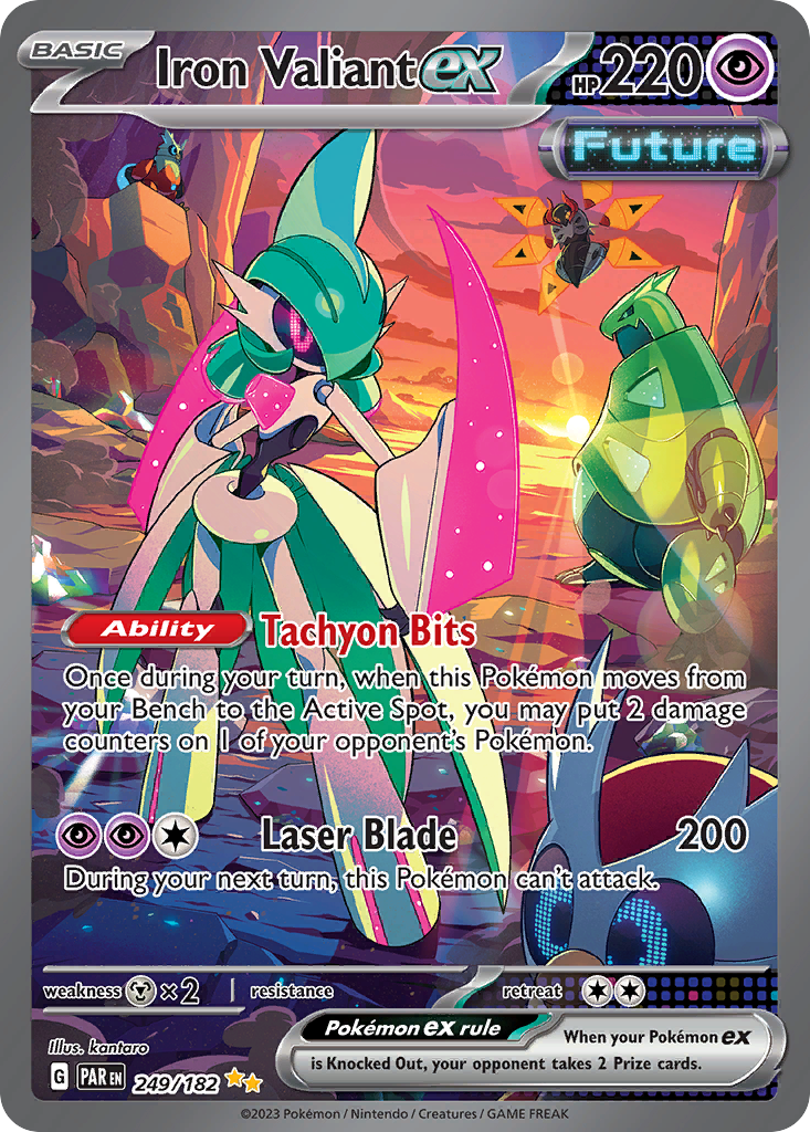 Iron Valiant ex 249/182 — English Pokémon Paradox Rift (2023)