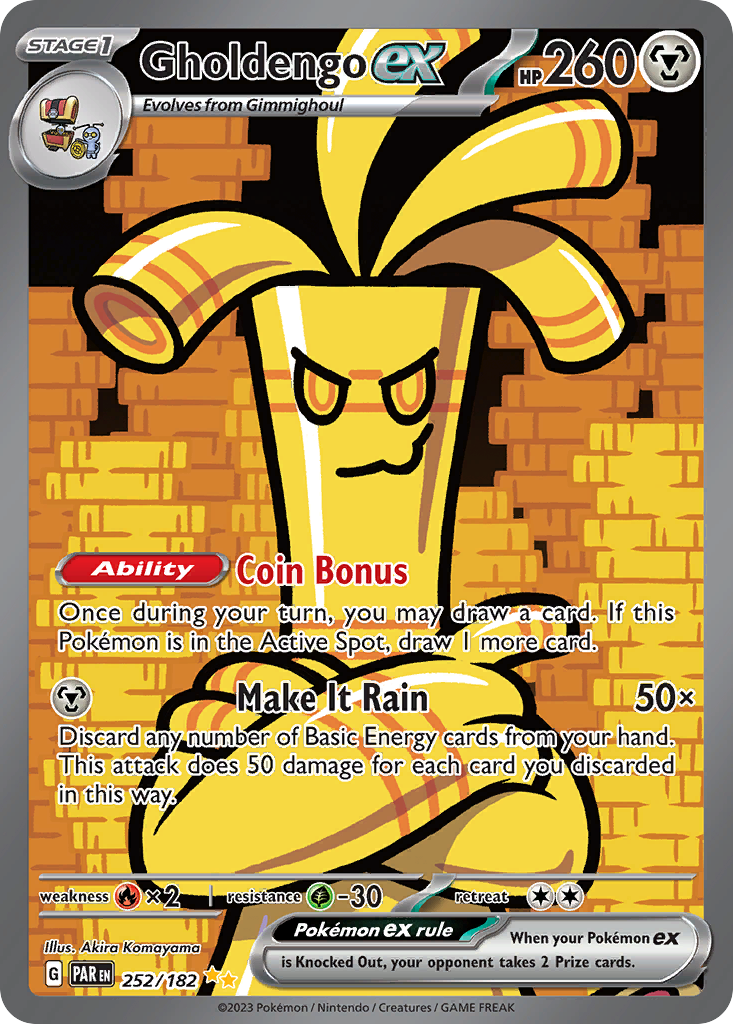 Gholdengo ex 252/182 — English Pokémon Paradox Rift (2023)
