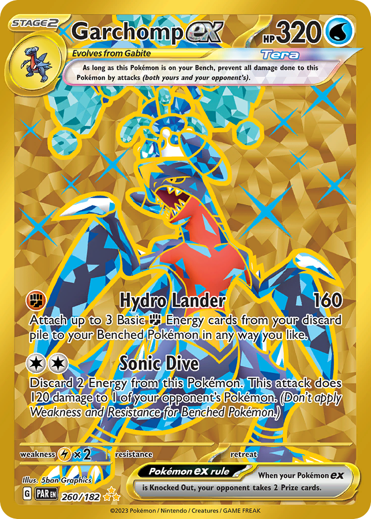 Garchomp ex 260/182 — English Pokémon Paradox Rift (2023)