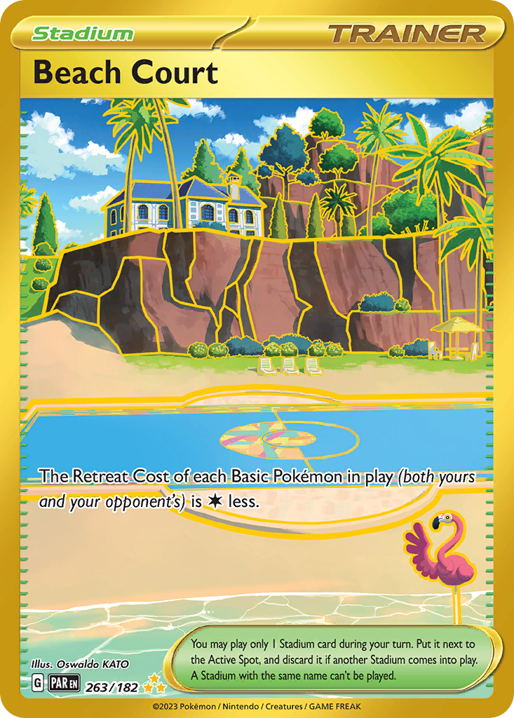 Beach Court 263/182 — English Pokémon Paradox Rift (2023)