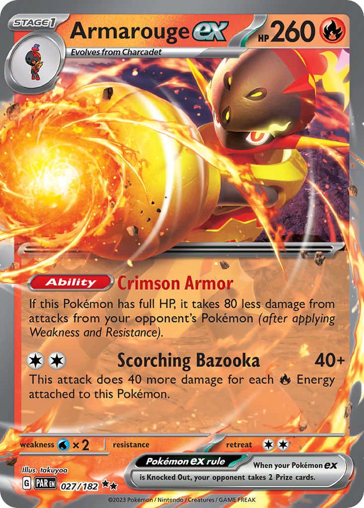 Armarouge ex 27/182 — English Pokémon Paradox Rift (2023)