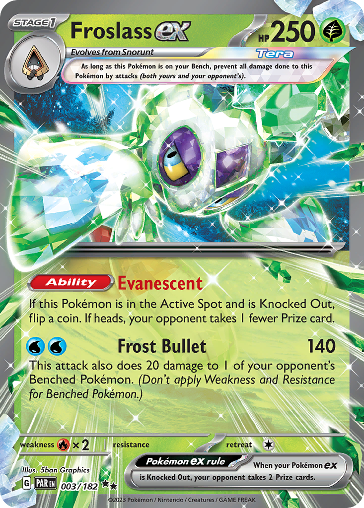 Froslass ex 3/182 — English Pokémon Paradox Rift (2023)