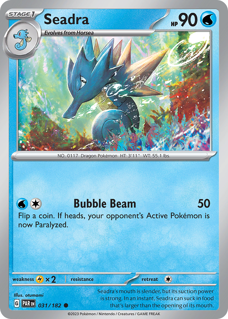 Seadra 31/182 — English Pokémon Paradox Rift (2023)