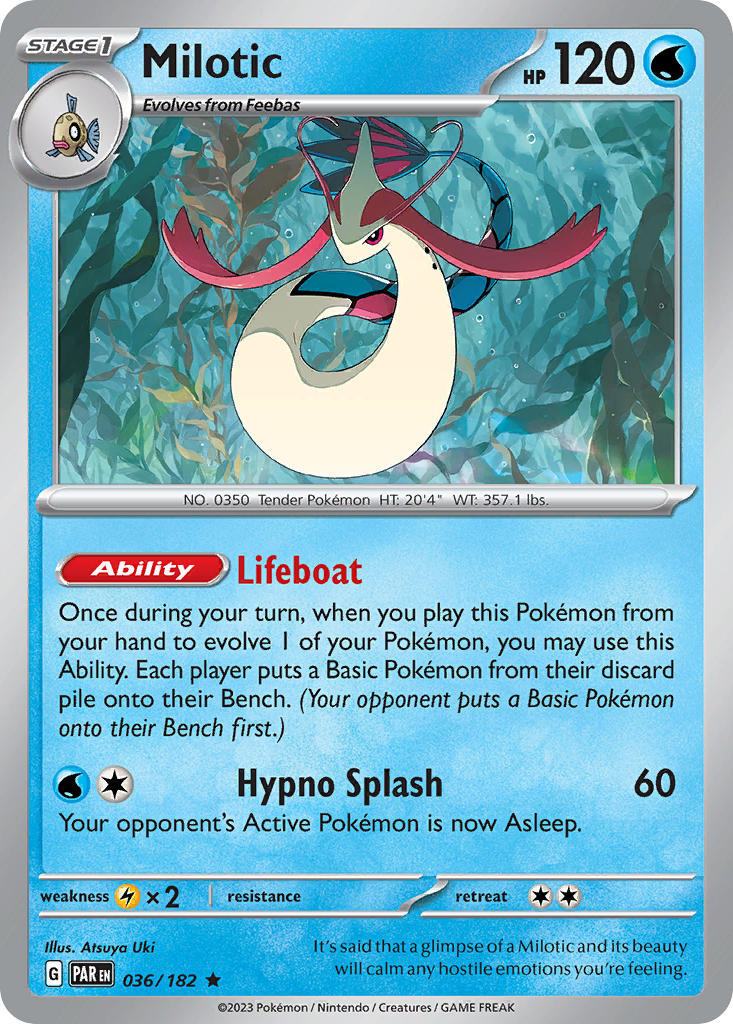 Milotic 36/182 — English Pokémon Paradox Rift (2023)