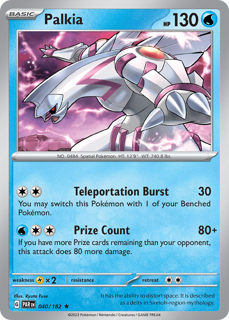Palkia 40/182 — English Pokémon Paradox Rift (2023)