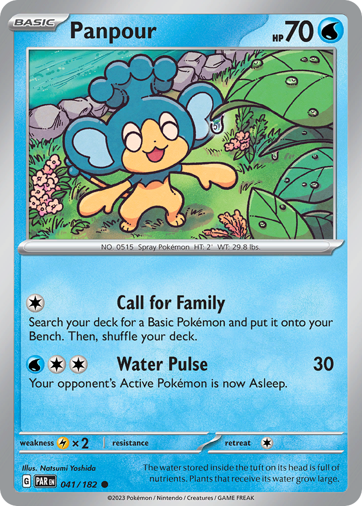 Panpour 41/182 — English Pokémon Paradox Rift (2023)