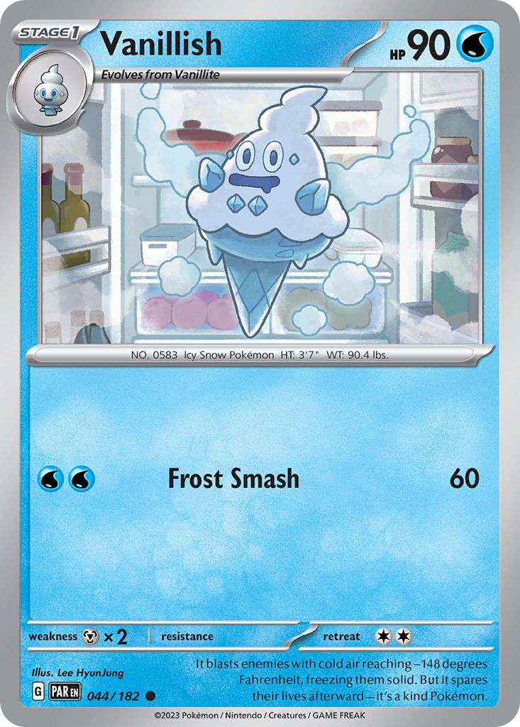 Vanillish 44/182 — English Pokémon Paradox Rift (2023)