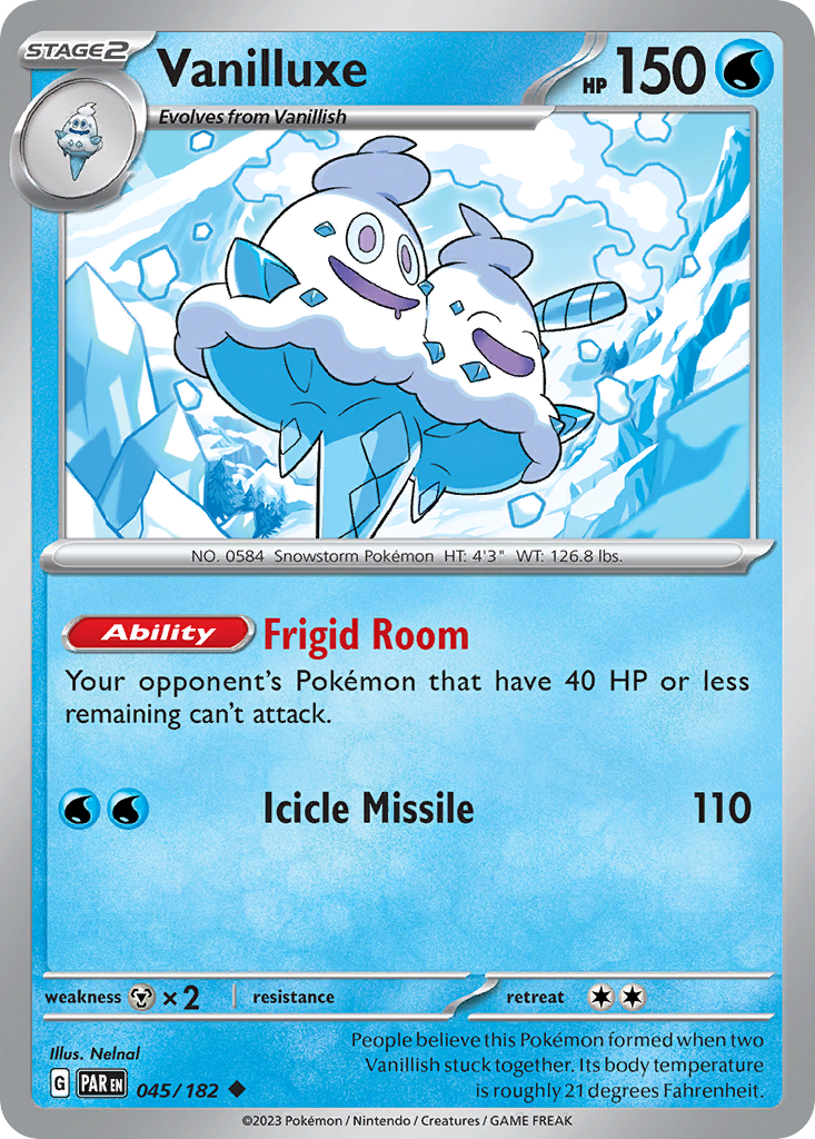 Vanilluxe 45/182 — English Pokémon Paradox Rift (2023)